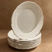 Set of dessert plates Digoin & Sarreguemines, France, circa 1950