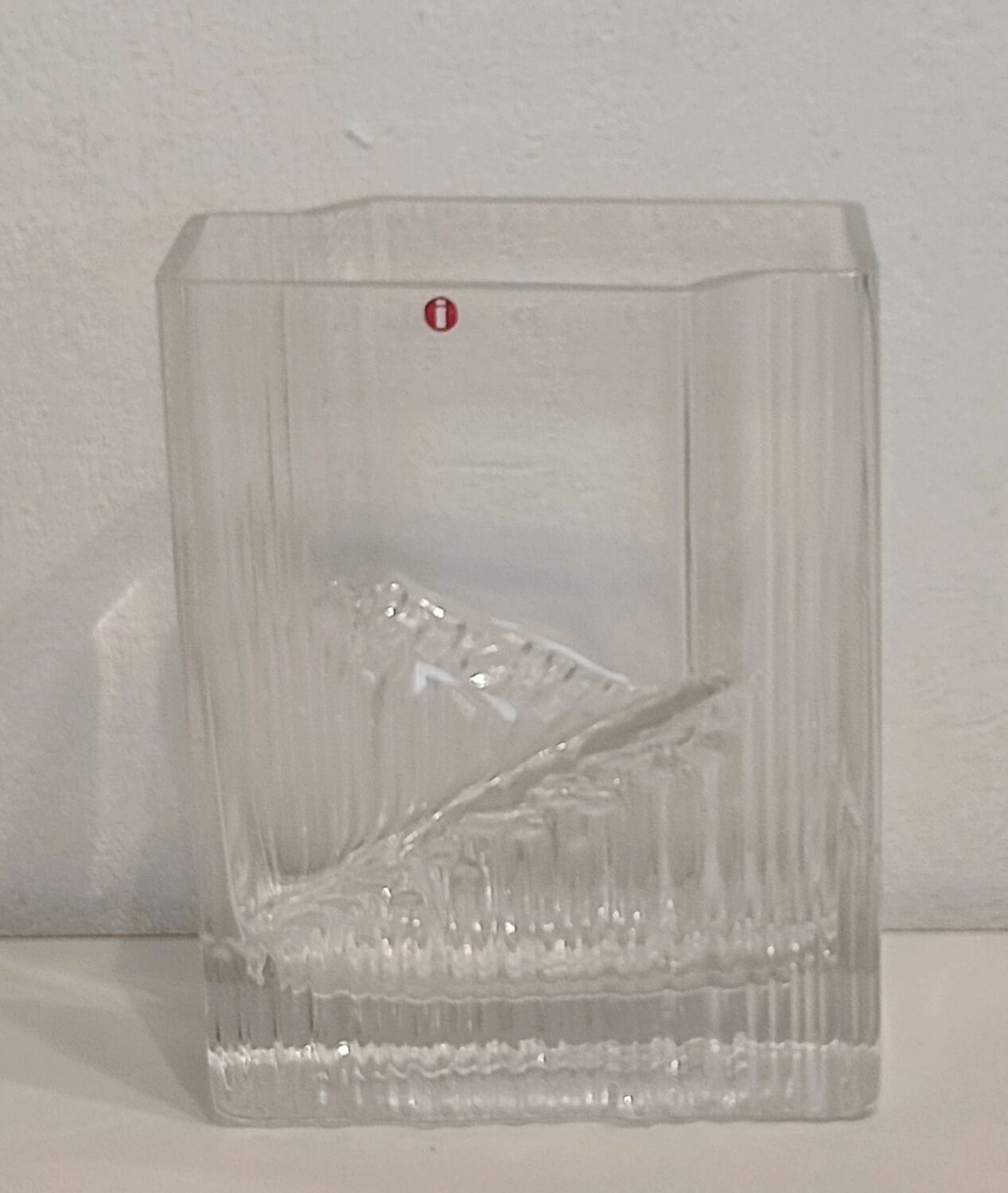 Scandinavian glass vase by vintage Tapio Wirkkala.