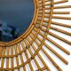 Miroir mural vintage bambou & laiton – France, circa 1950