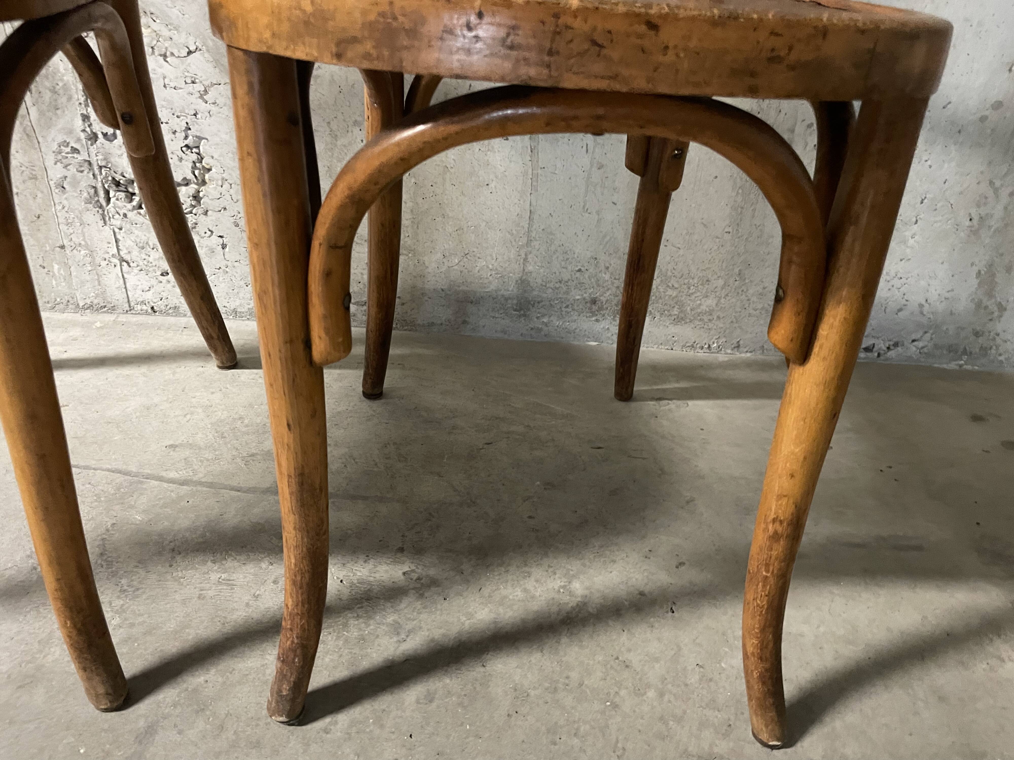 Pair of bistro chairs from the 1930s-40s.