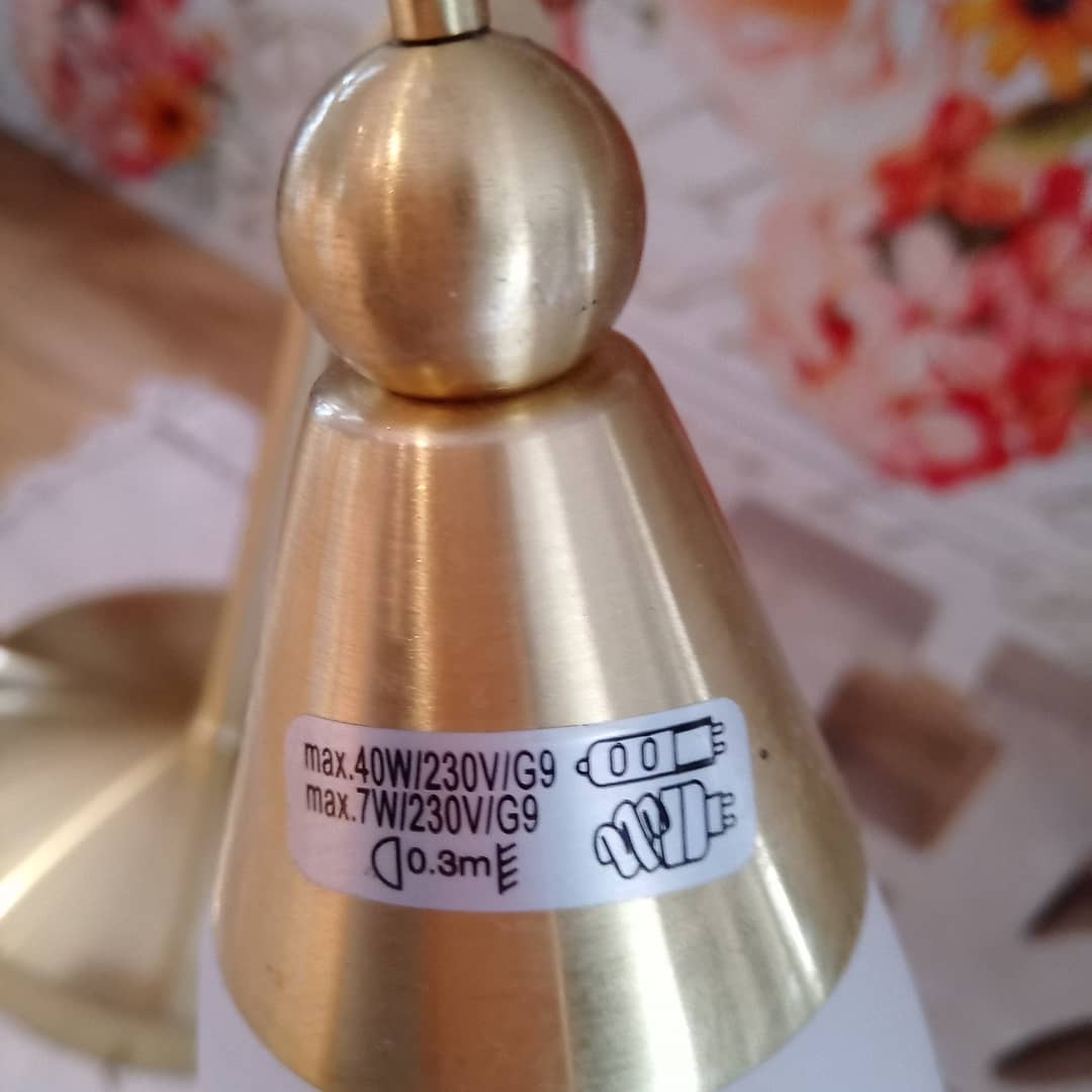 "Luigi Ferro" gold brass lamp