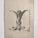 Old academic drawing ornament classical architecture late 19th century