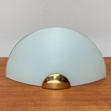 Postmodern vintage glass wall light by Metalarte, 1980s.