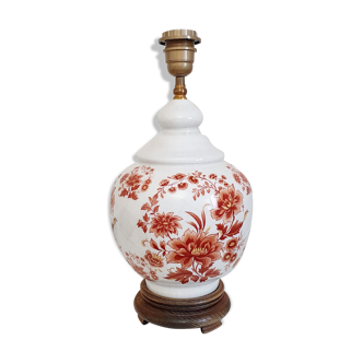 Lamp foot vintage floral decoration of the 60s