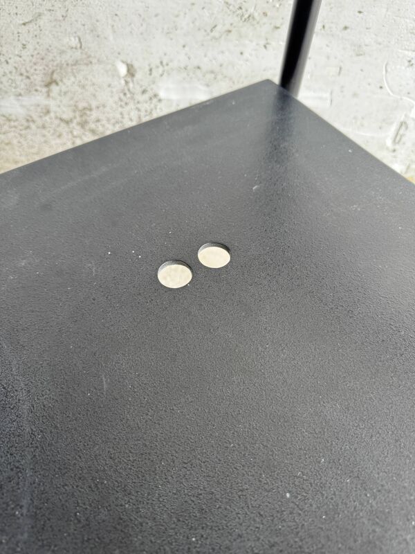 Chaise Francesca Spanish II en acier laqué noir de Philippe Starck (Baleri, 1984)