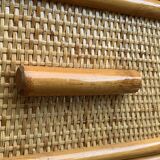 Vintage rattan and woven wicker chest of drawers 1970