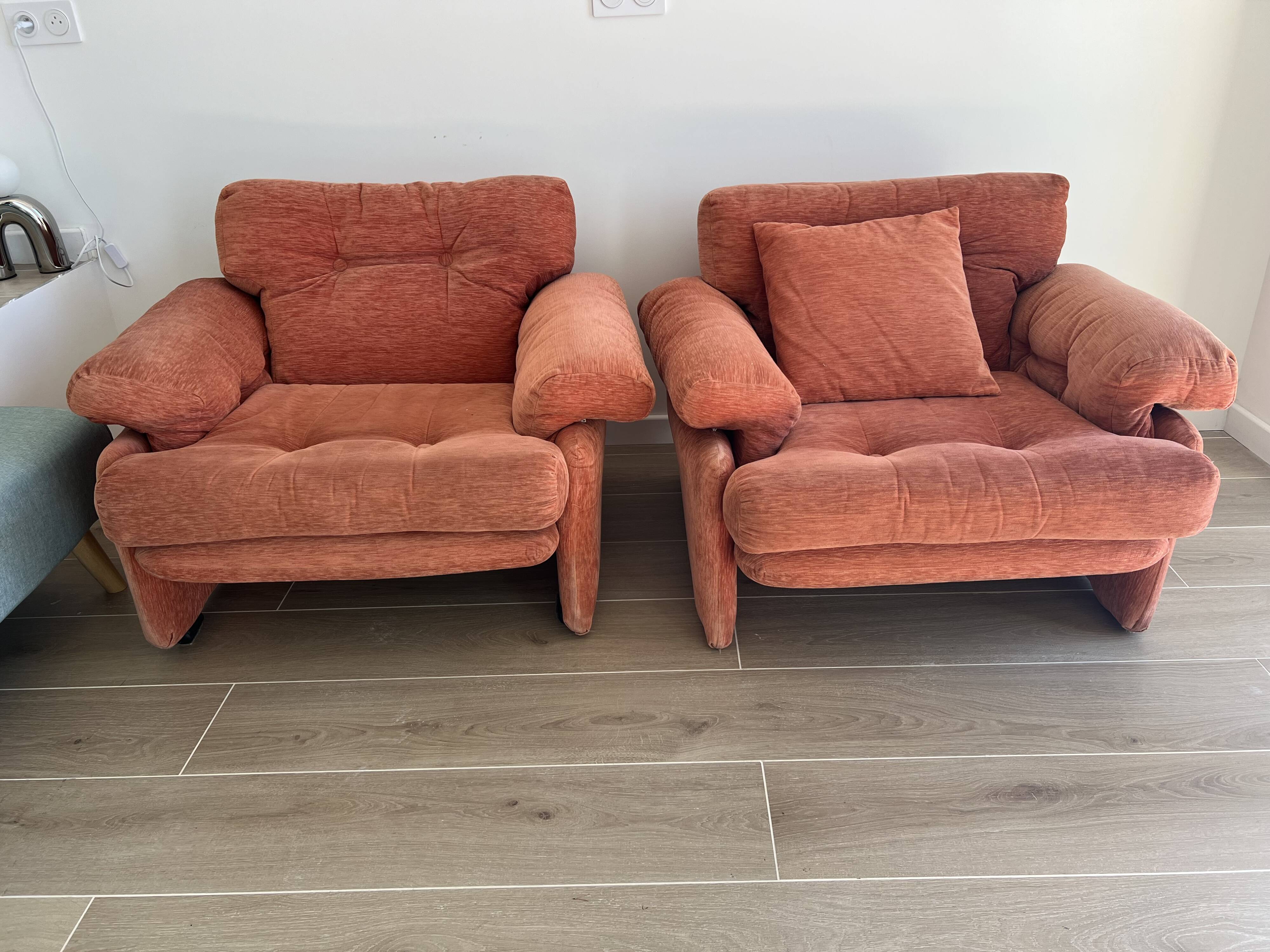 Paire de fauteuils Coronado par Tobia Scarpa pour B&B Italia, 1966