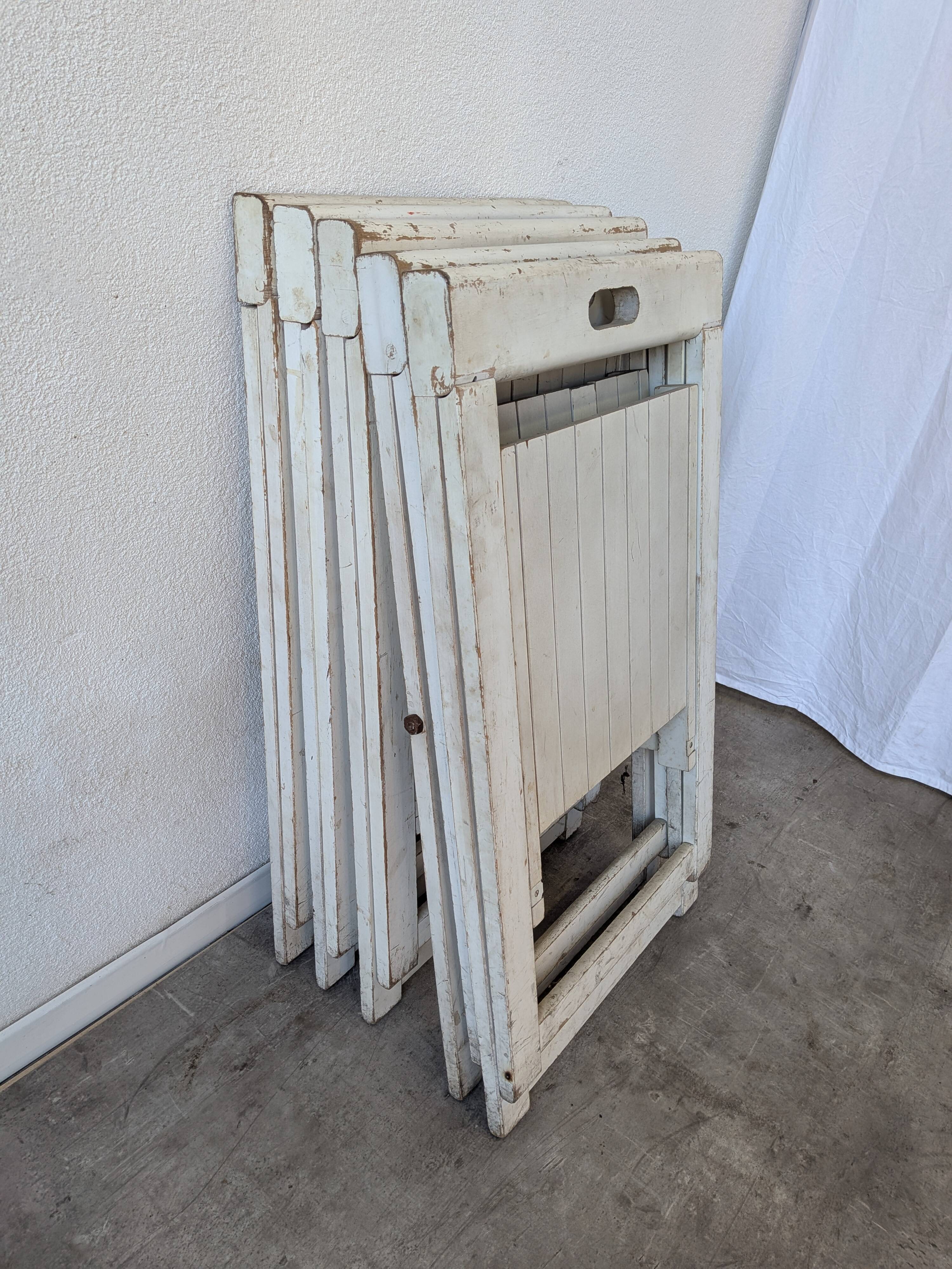 Set of 5 Vintage TRIESTE Foldable Chair by Aldo Jacober, 1970s Mid-Century