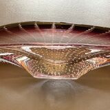 Flared cup in bubbled Murano crystal