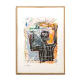 Jean-Michel Basquiat. Numbered color screenprint. 1990s.