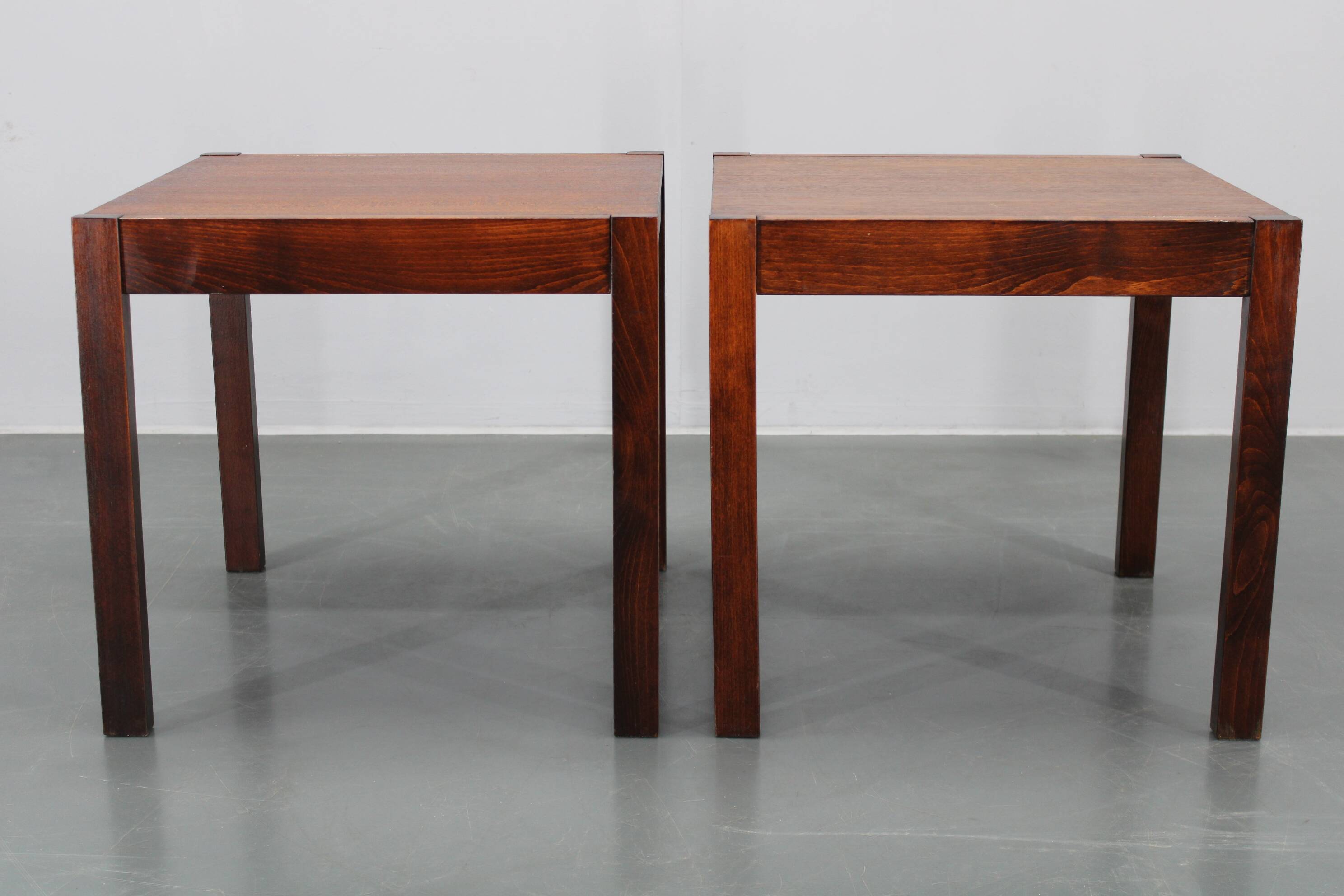 1960s Set of Two Square Side/Coffee Wooden Tables , Denmark