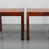 1960s Set of Two Square Side/Coffee Wooden Tables , Denmark
