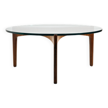 Table basse en palissandre restaurée par Sven Ellekaer pour Christian Linneberg Møbelfabrik
