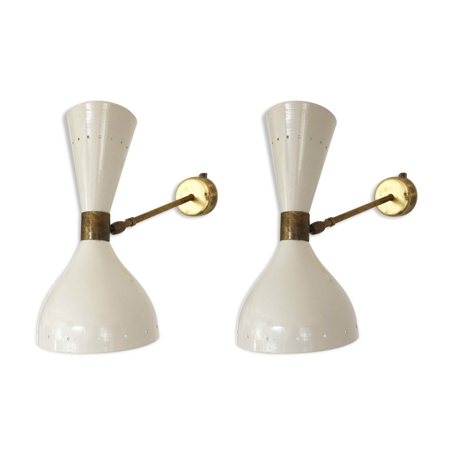 Pair of Italian design sconces 1950