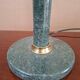 Lampe de bureau vintage en marbre vert et laiton pièce unique artisanale