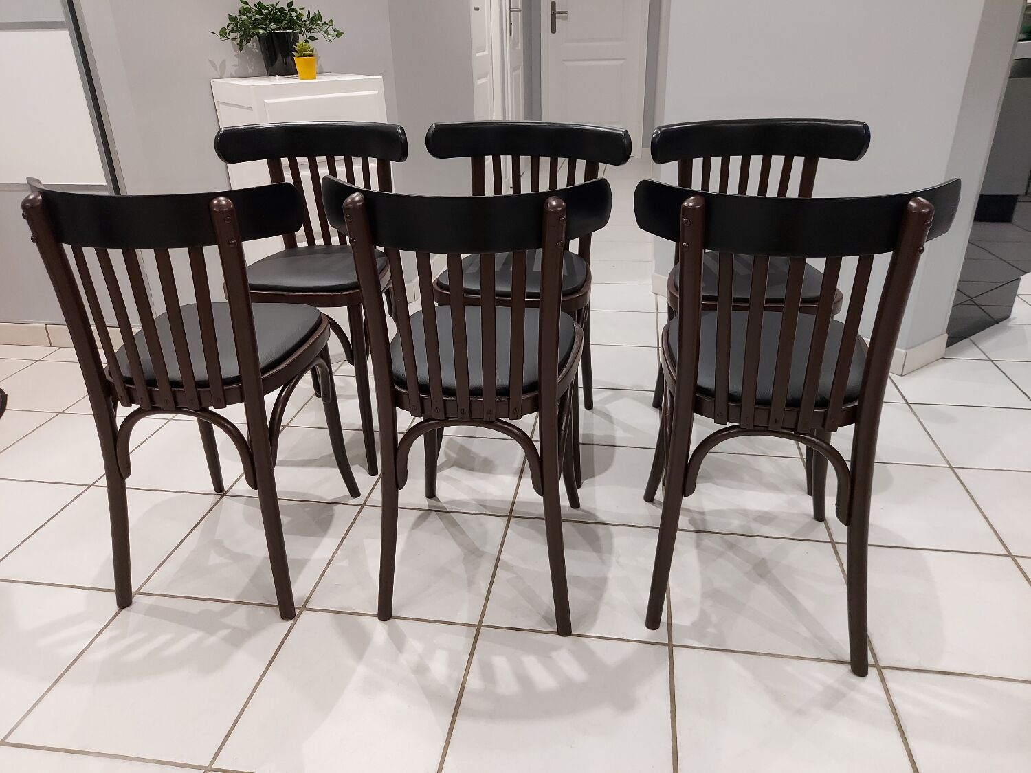 Set of 6 bistro chairs from the 1970s