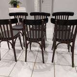 Set of 6 bistro chairs from the 1970s