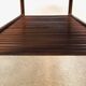 Scandinavian teak coffee table with slatted shelf, Denmark 1960s