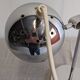 Lampe Eye ball Space Age chromée, Allemagne vers 1970