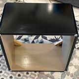 Table basse en loupe d’orme vintage 70s