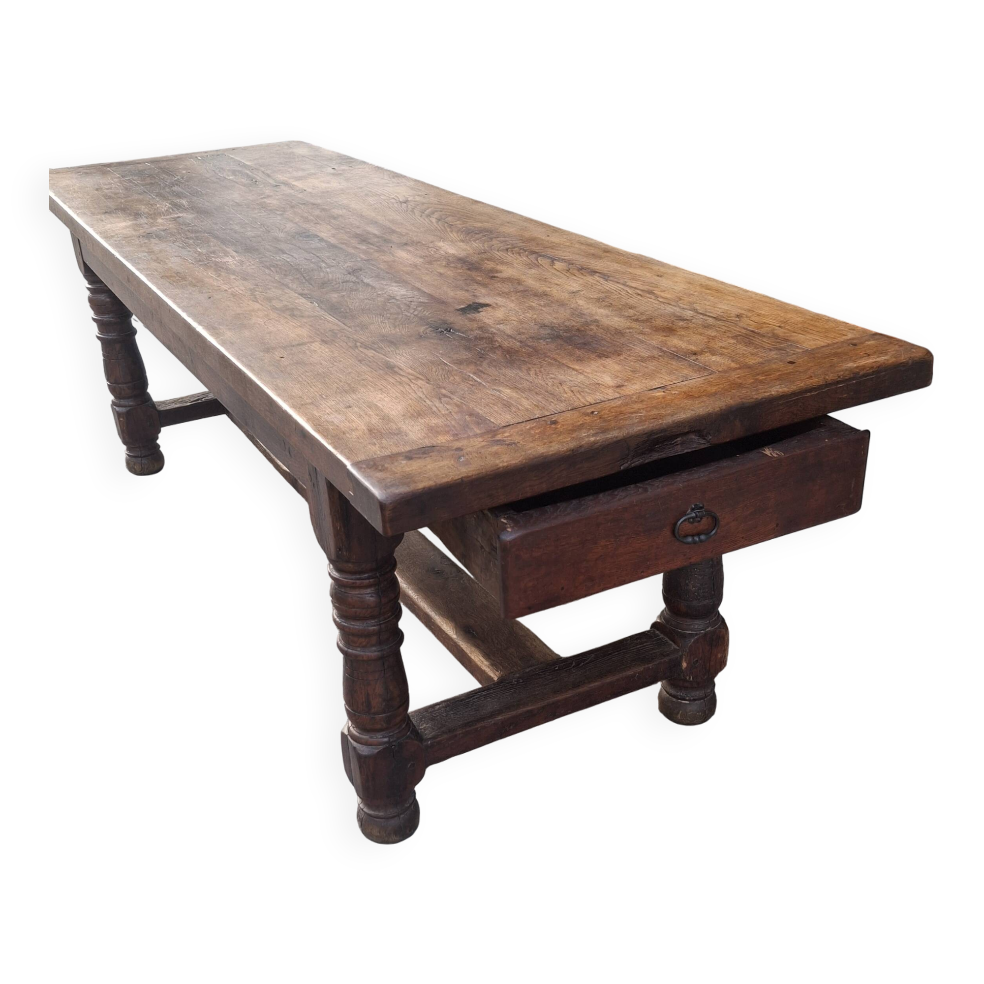 Large oak farmhouse table