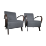 Pair of armchairs, design by J. Halabala, Czechoslovakia, 1930s.