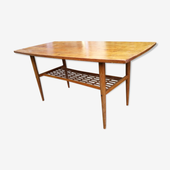 Table basse pied compas vintage