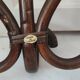 Vintage wooden rattan coat rack bamboo hat rack