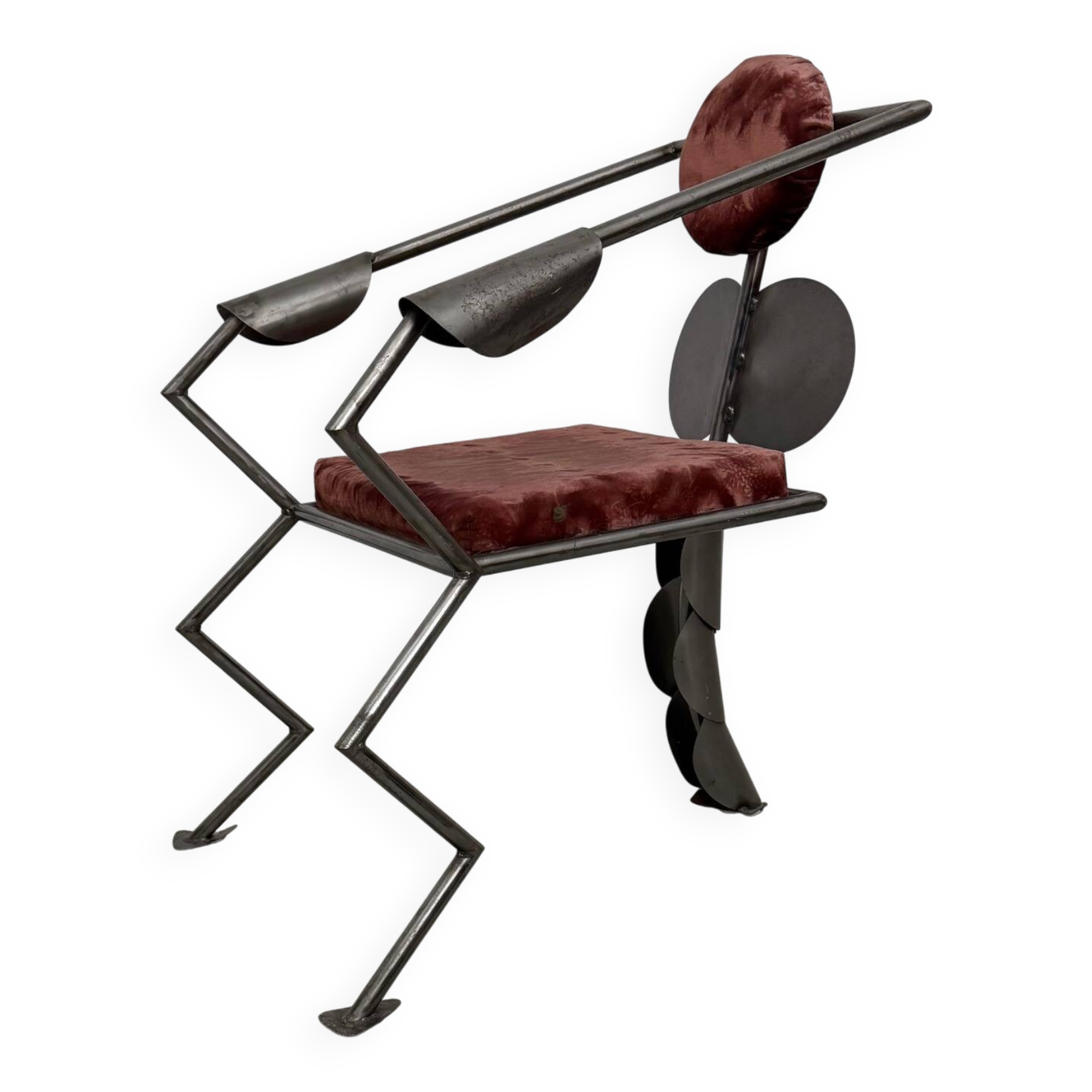 Metal Zoomorphic Brutalist Chair, Germany 1980s