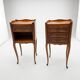 Pair of Louis XV style bedside tables in cherry wood.