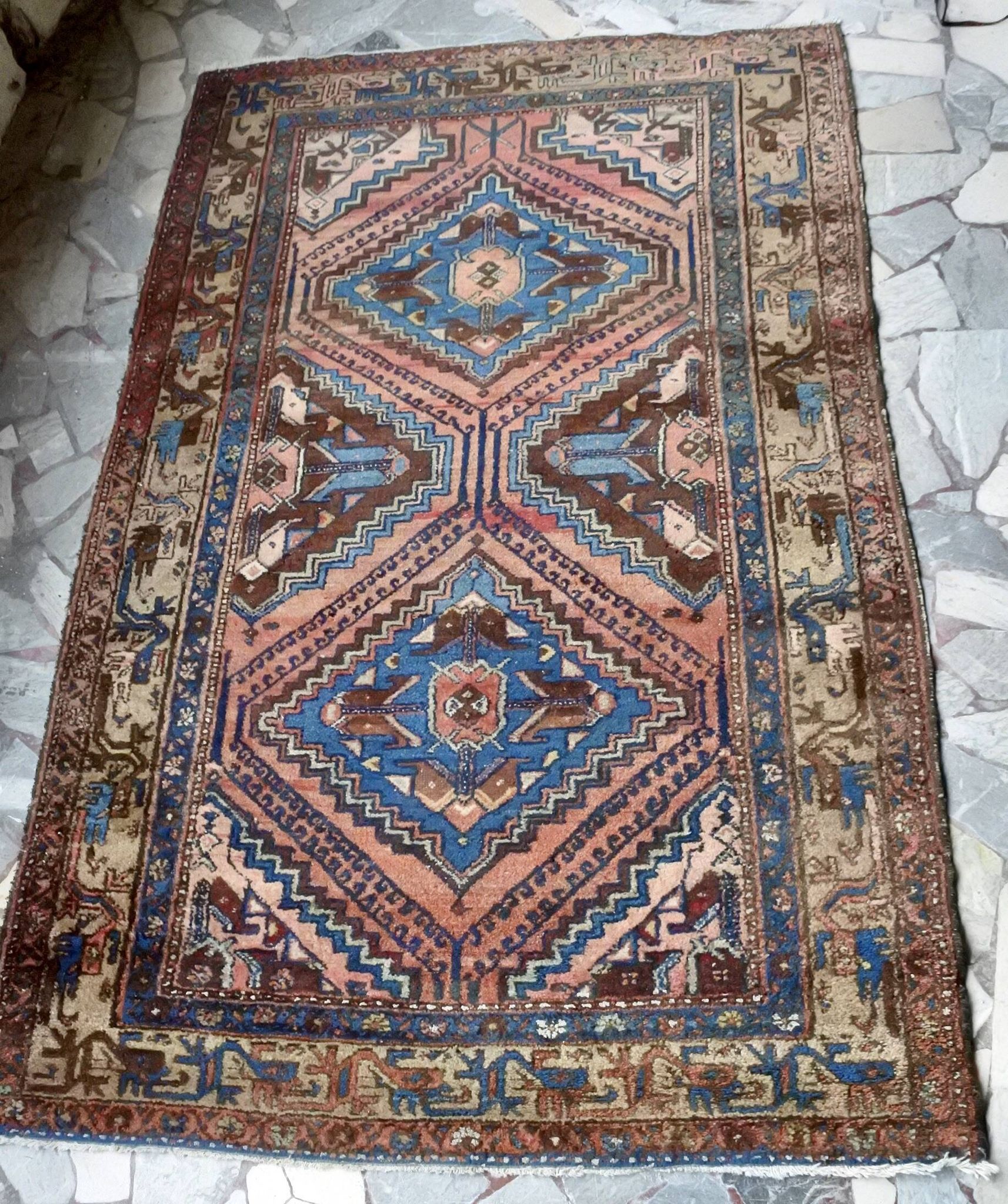 Vintage Hamadan rug 203x130cm