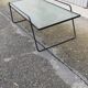 Table basse vintage fer forgé et verre
