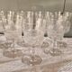7 White Wine Glasses Baccarat - Diamond Points, Circa 1880