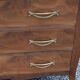 Chest of drawers from the 40s/50s in golden blond walnut 3 drawers feet compass
