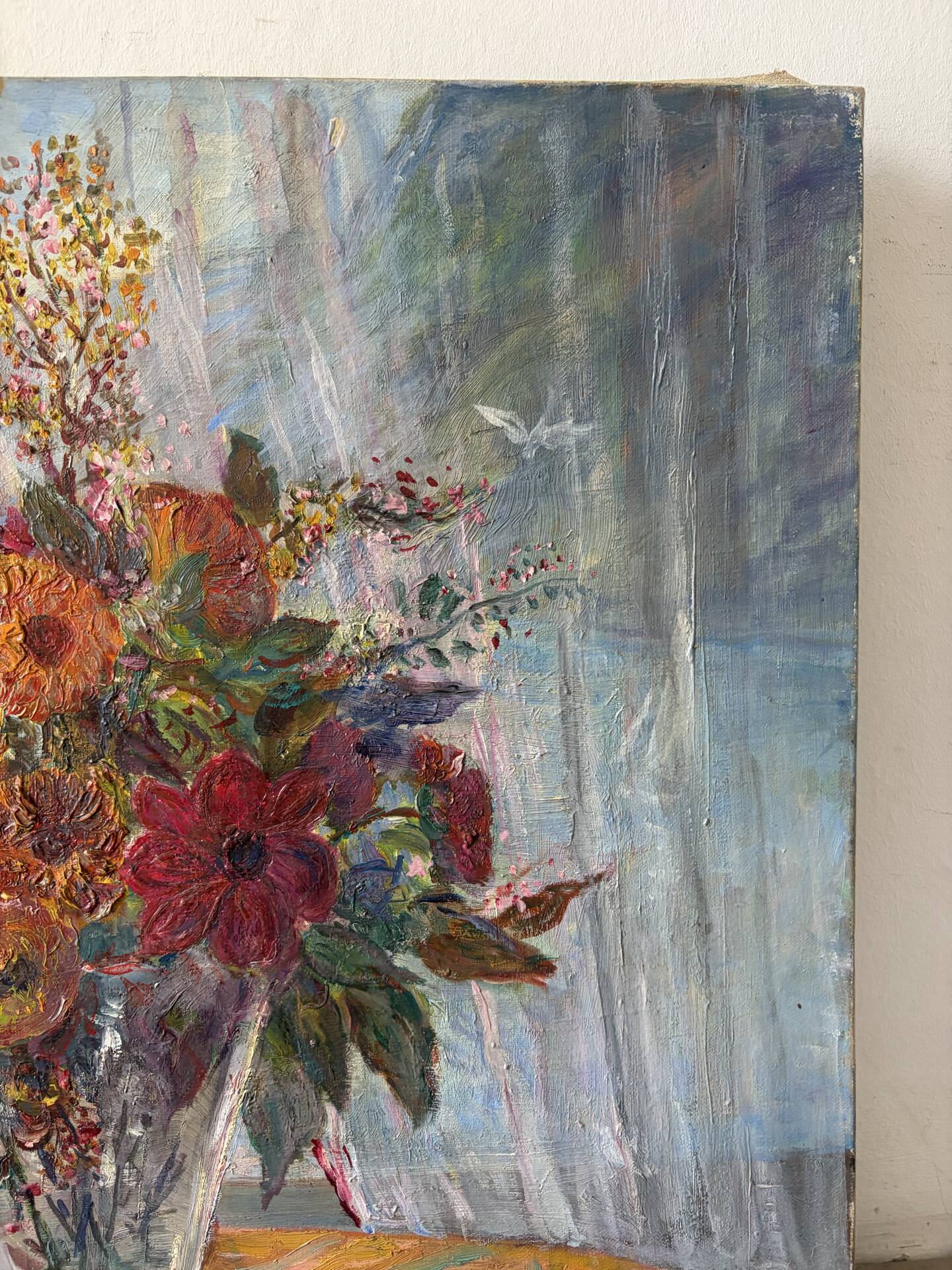 Bouquet at the window, oil on canvas 1924