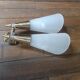 Double candle wall light