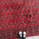 Handmade vintage Turkmen Ersari rug 129cm x 196cm 1960s