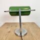 Vintage Green Enamel Banker Lamp, 1950s