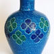 Blue vase 60s Aldo Londi Italy