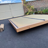Solid wood bed and Japanese style box spring