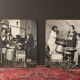 Jazz Band, images n/b des années 1940 sur de lourds panneaux de bois, 85 x 99 cm