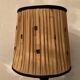 Vintage lamp in turned wood and silk