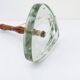 Scandinavian table lamp in glass, wood and brass 1960 Nybro Armaturfabrik