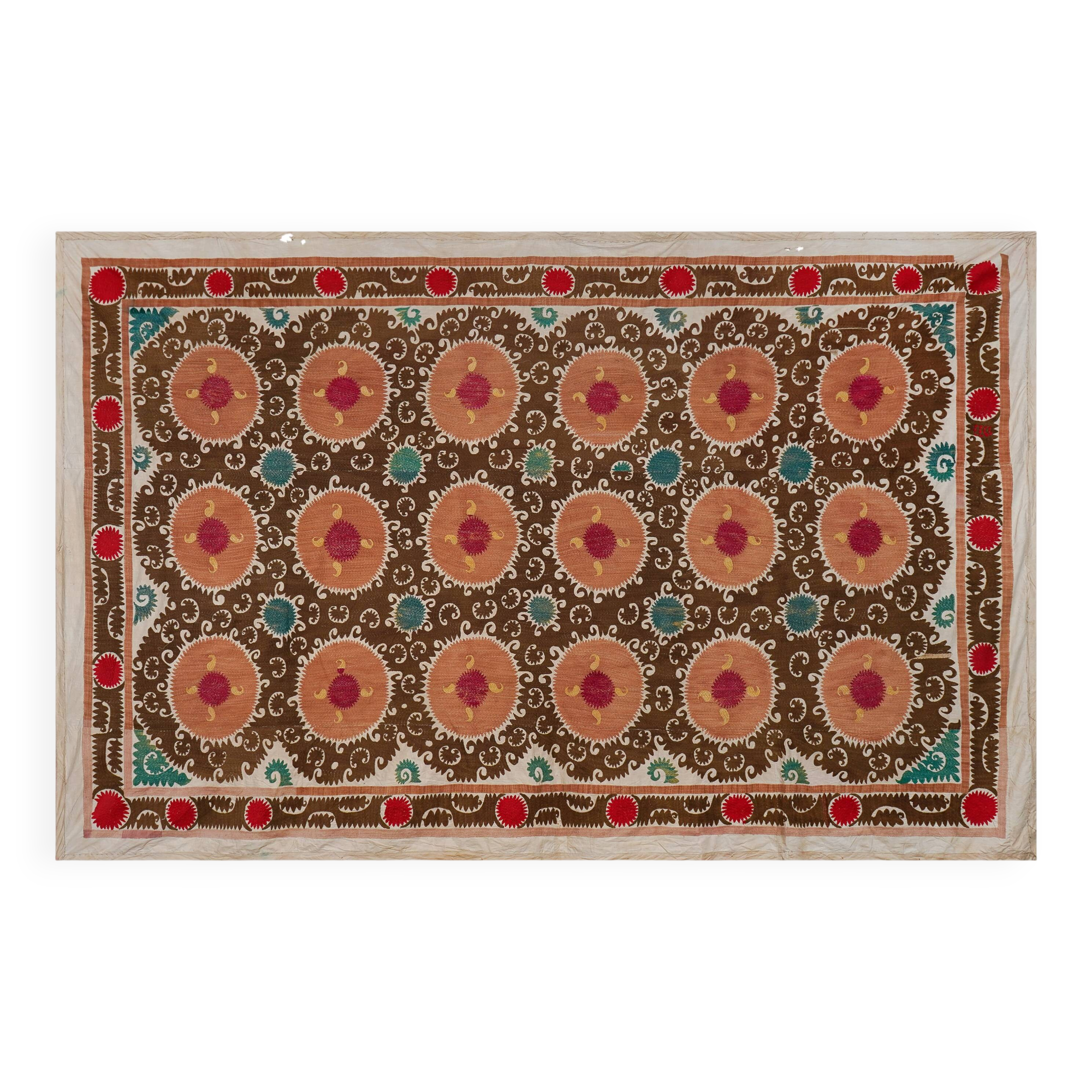 Hand-knotted rug, vintage Turkish rug 228x355 cm