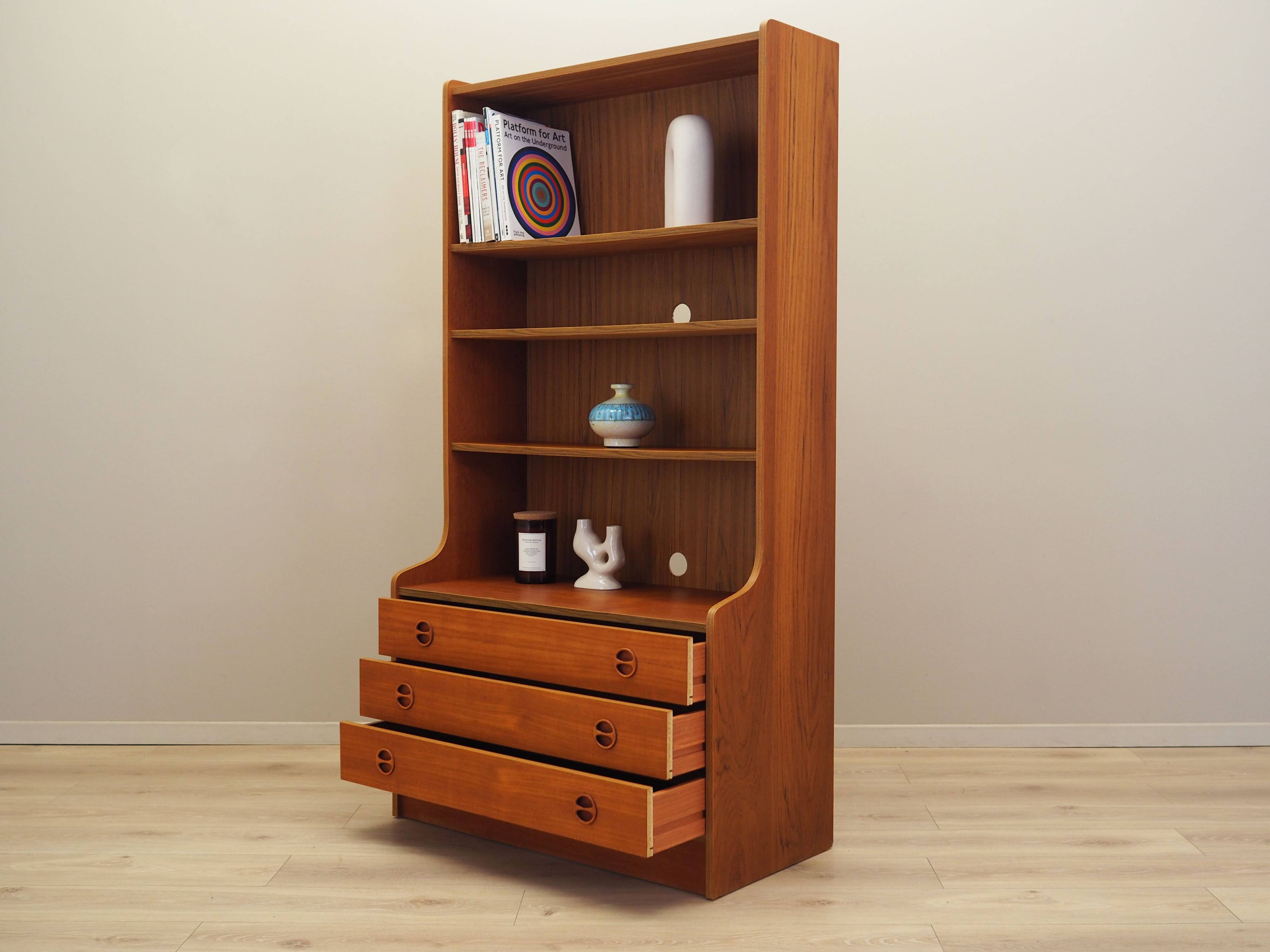 Teak bookcase, Danish design, 1960s, production: Denmark
