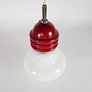 Tronconi - Enrico Tronconi - 'Bulb lamp' -  opaline - chroom - Italie - 1970's