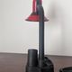 Red phase desk lamp