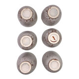 Six vintage coffee cups