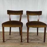 Set of two padded chamber armchairs