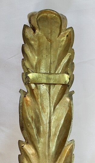 Pair of golden bronze appliques - 1950